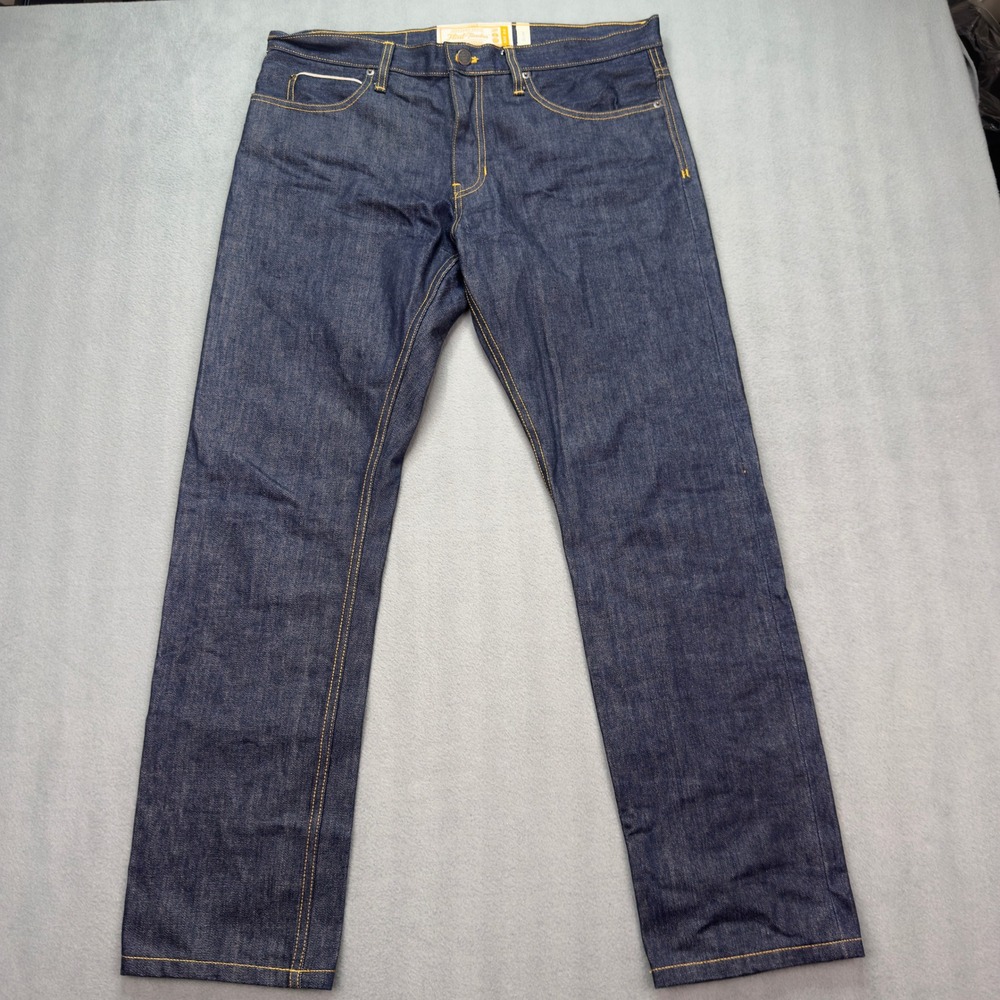 Flint and Tinder Slim Selvedge Denim Jeans Size 34 Blue Made in USA Indigo